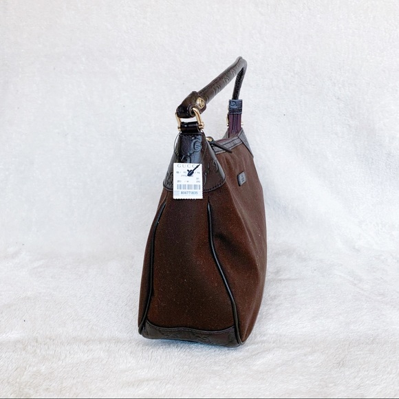 NWT Authentic Gucci GG Woven Denim Shoulder Bag - Picture 2 of 10